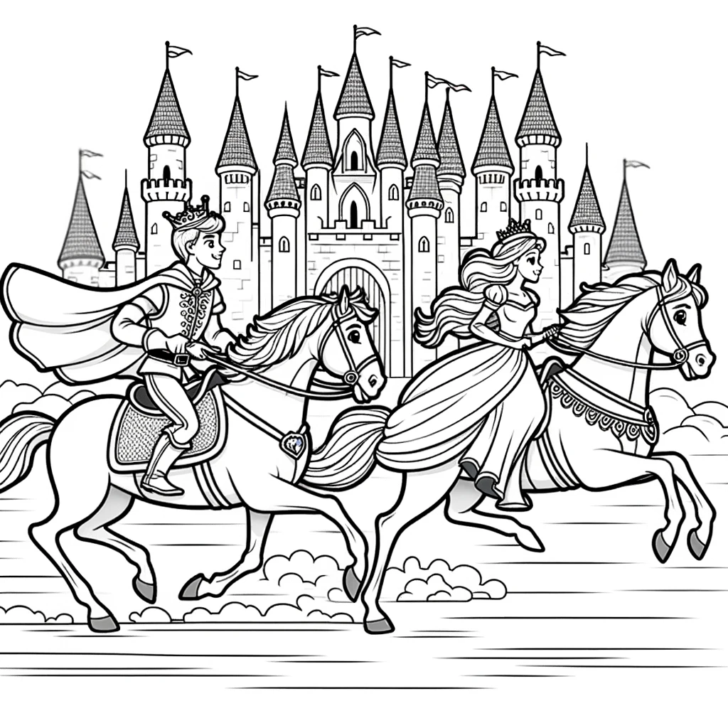 Ein königliches Rennen - Prinz und Prinzessin unterwegs zum Schloss