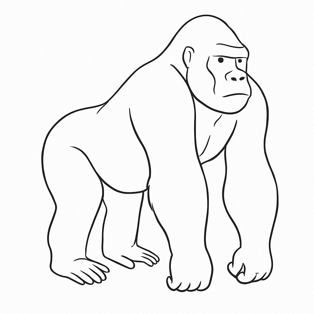 Einfacher Gorilla für Kinder
