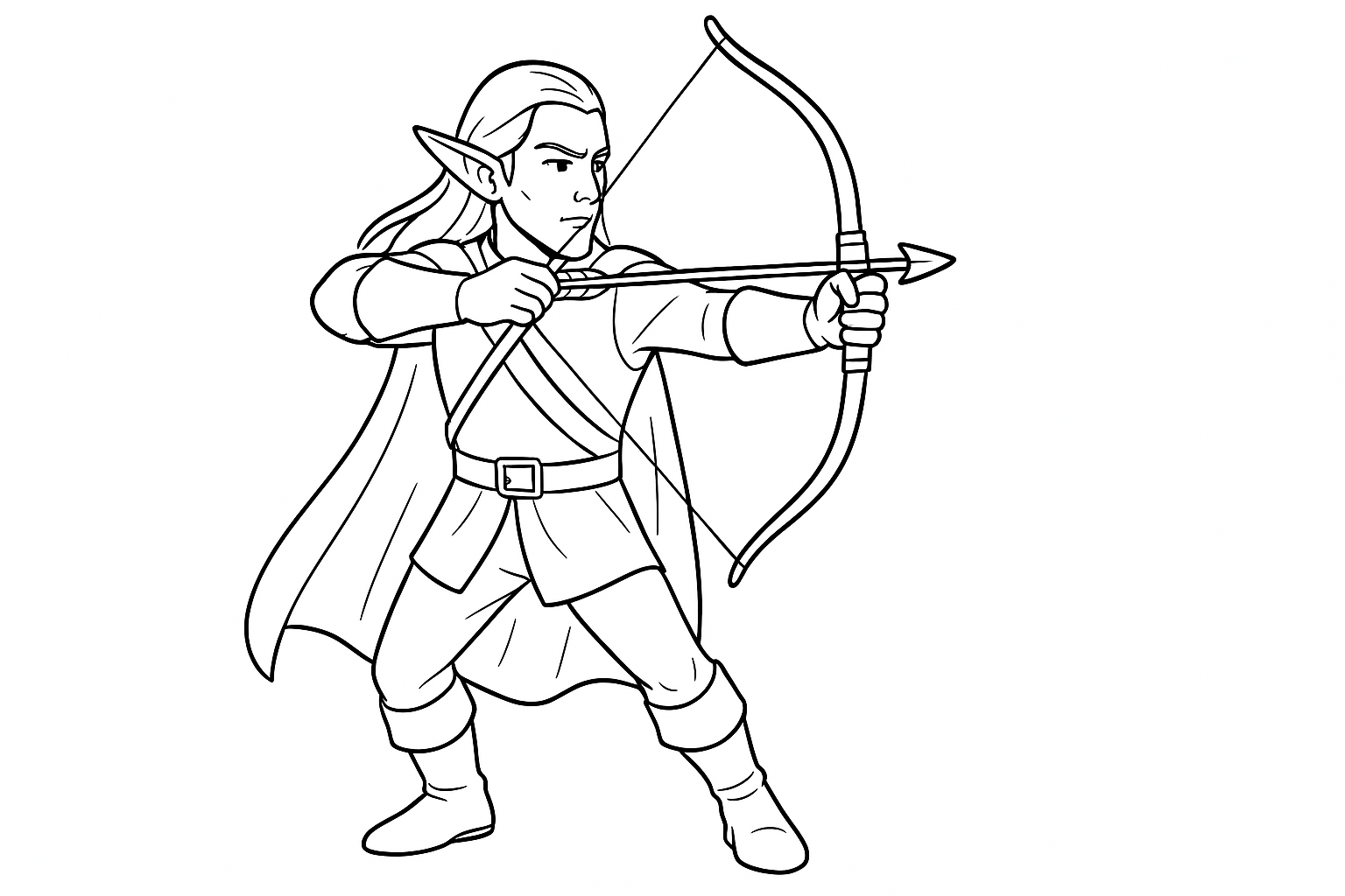 Elf mit Pfeil und Bogen