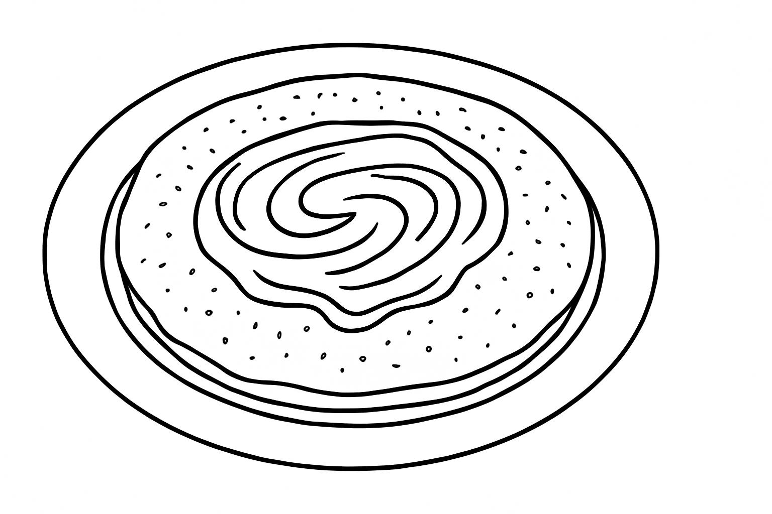Kostenloses Ausmalbild Pfannkuchen – Vorlage mit Zucker