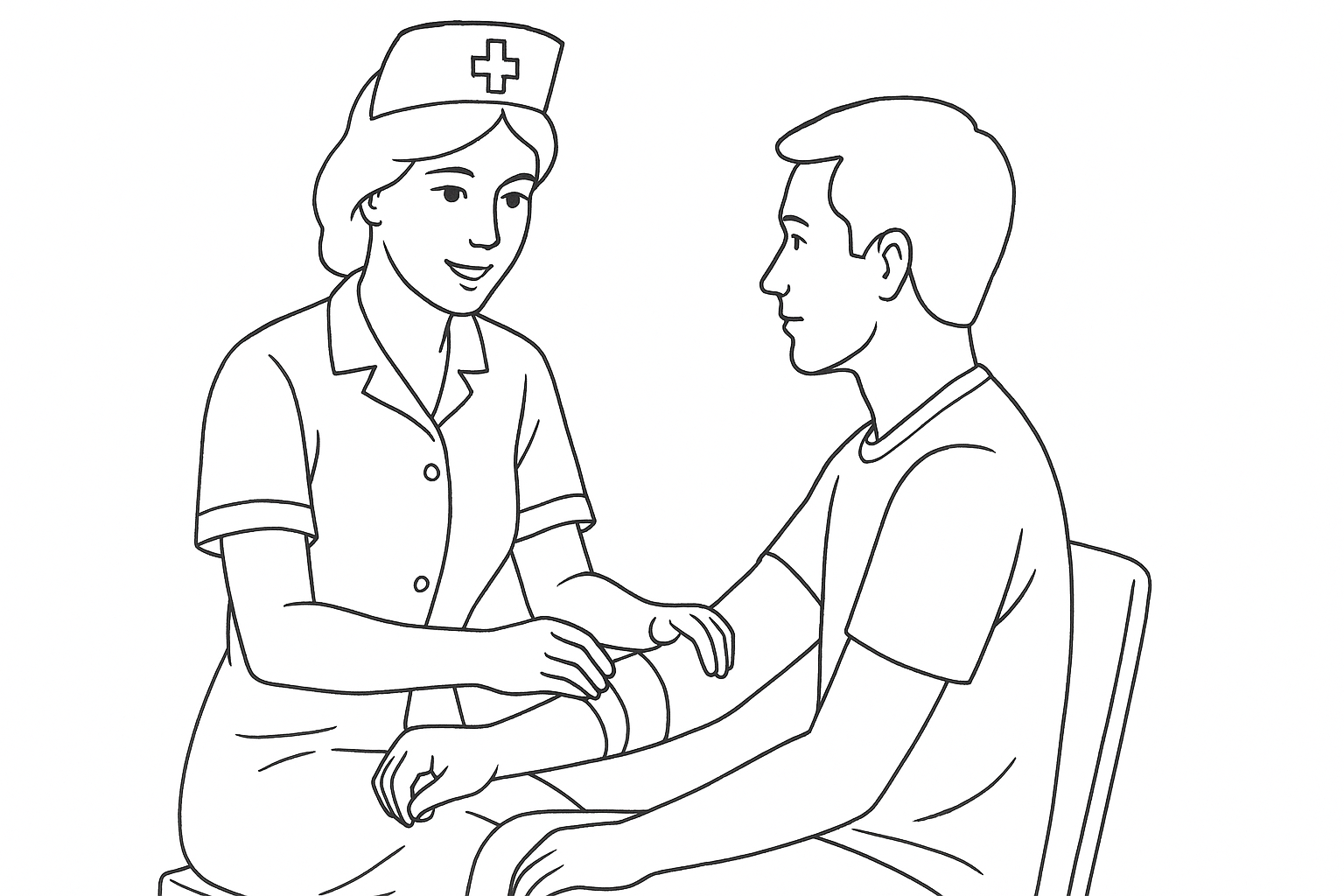 Krankenschwester bei der Arbeit