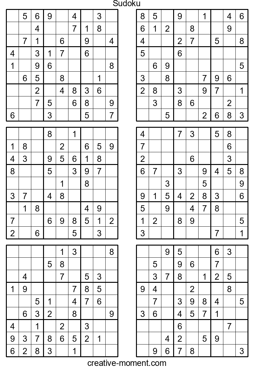 Einfache Sudoku-Puzzles: Gratis online spielen und ausdrucken