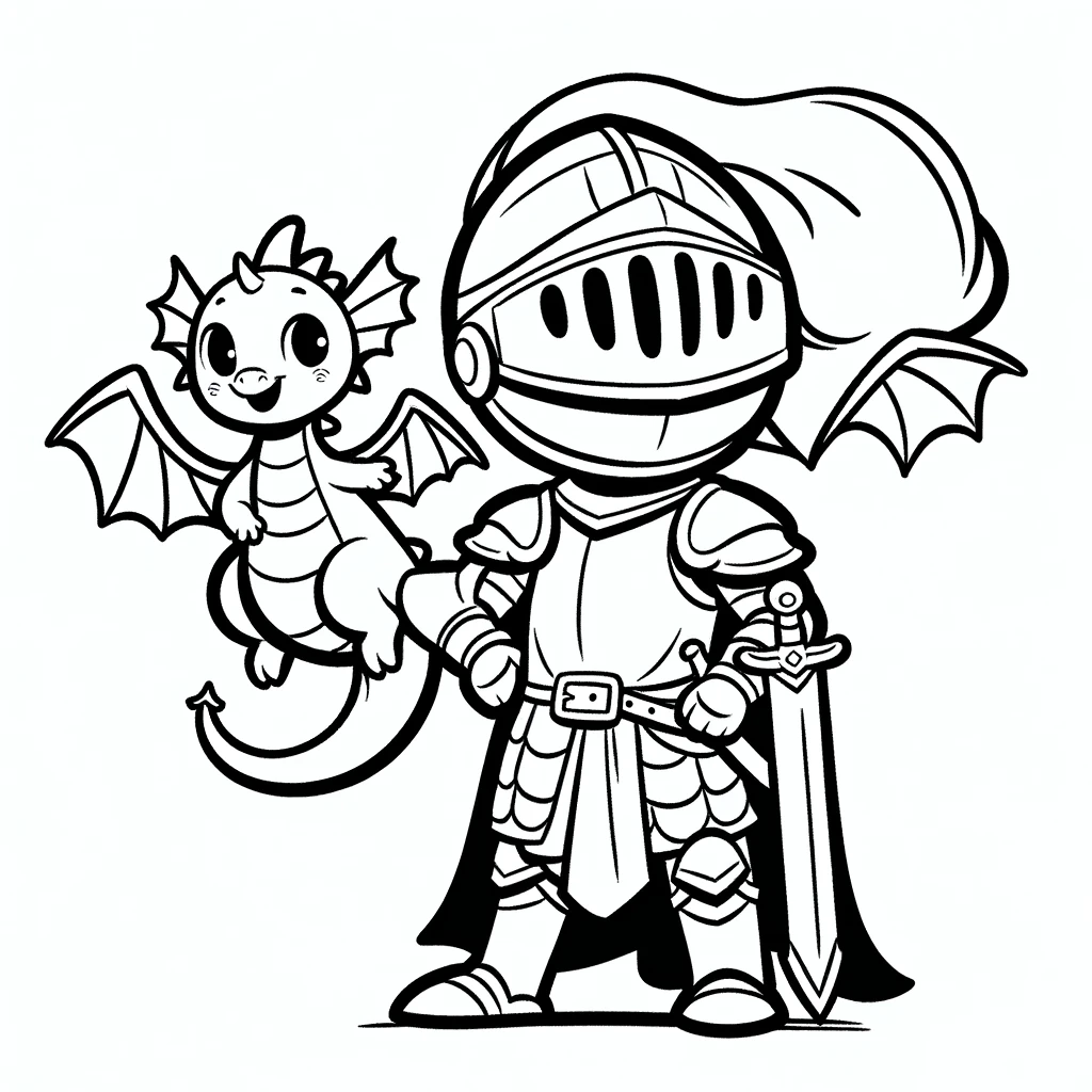 Caballero y Dragón Bebé para Horas Creativas
