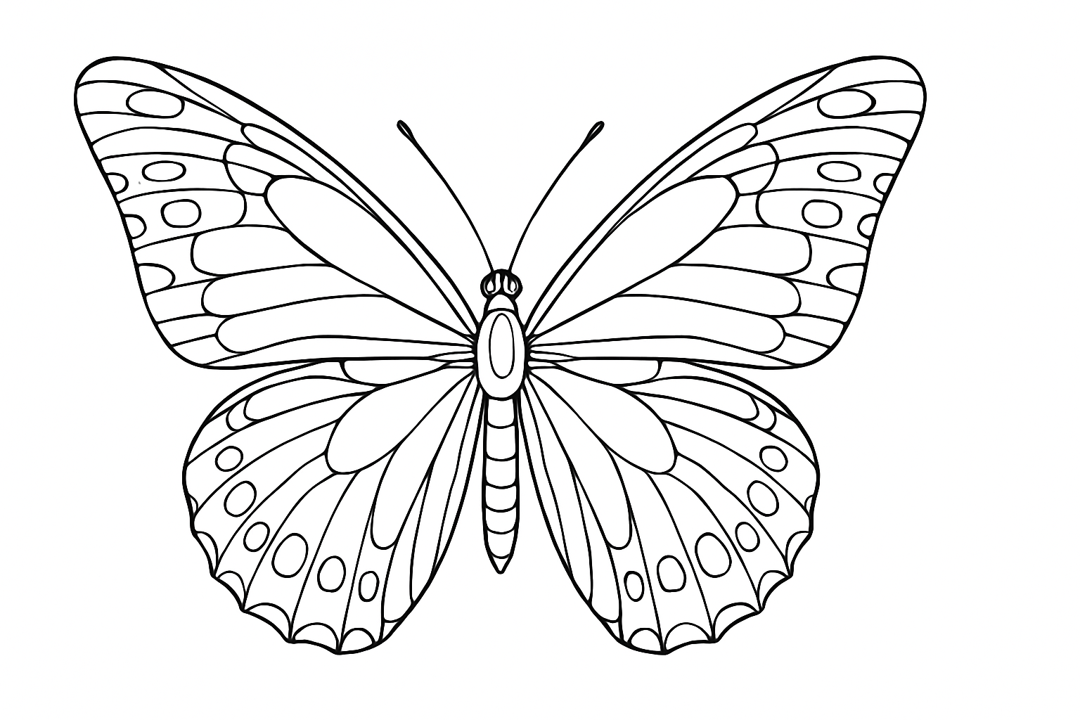 Dibujo para colorear mariposa gratis