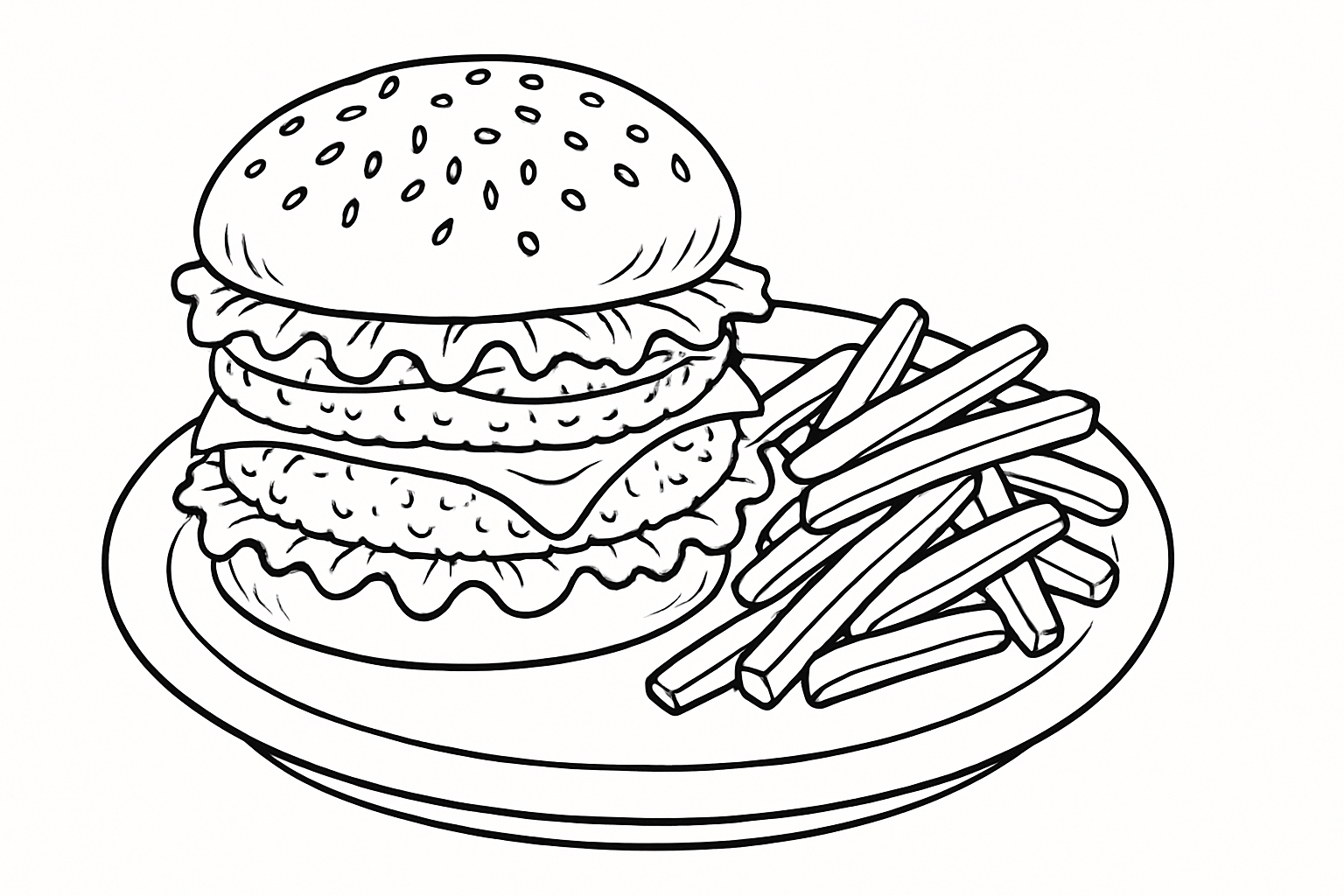Hamburguesa con papas fritas