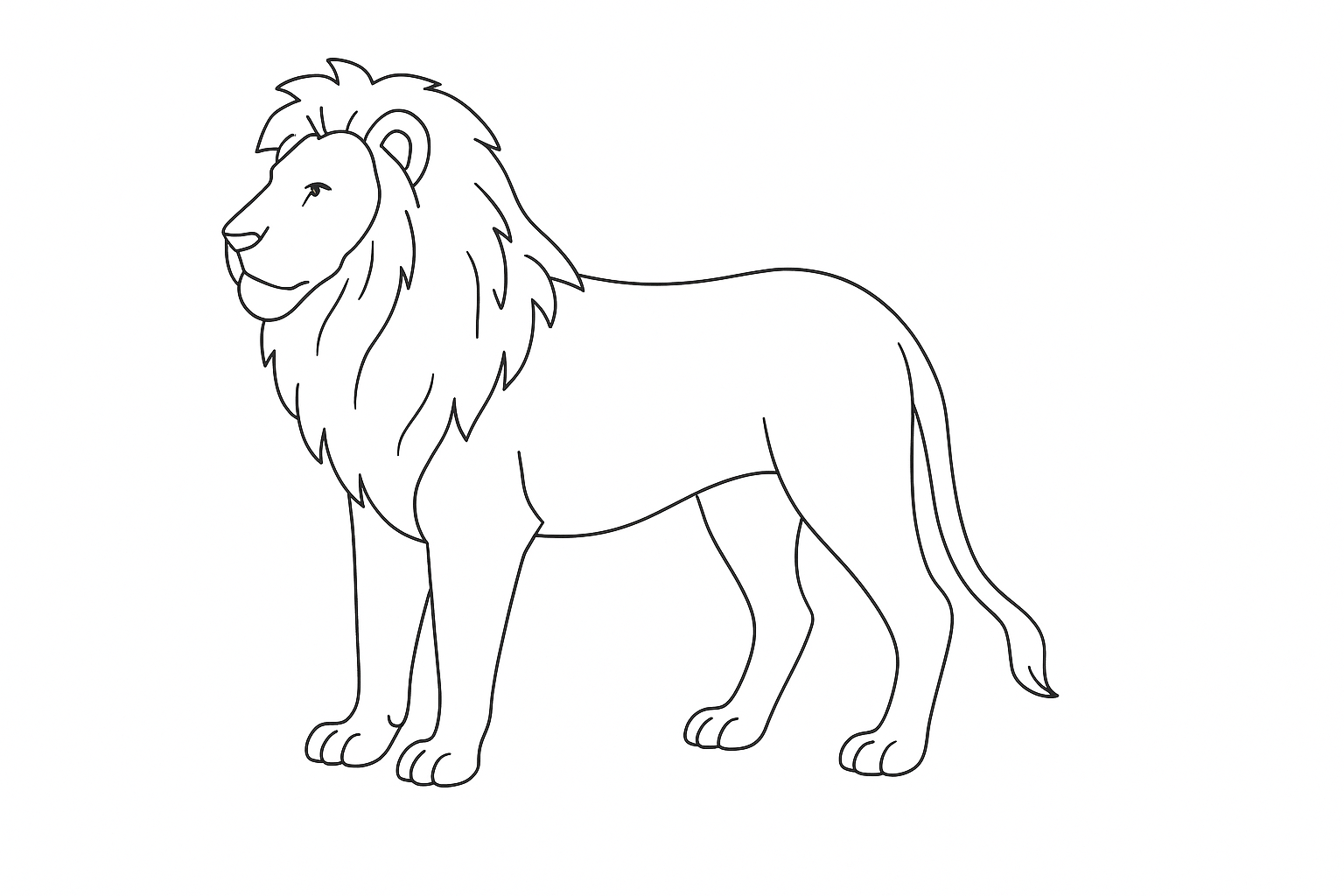 León sencillo para niños