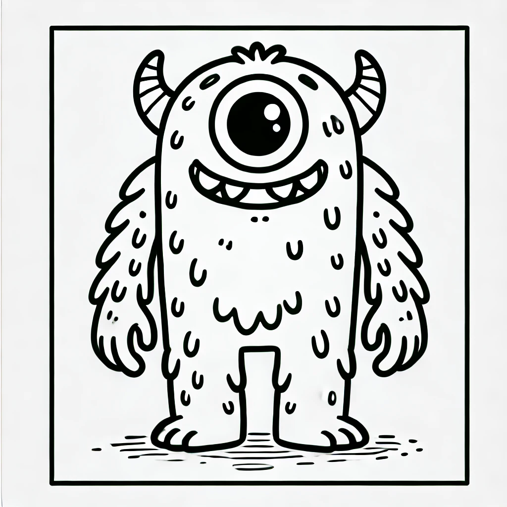 Monstruo divertido para imprimir para niños
