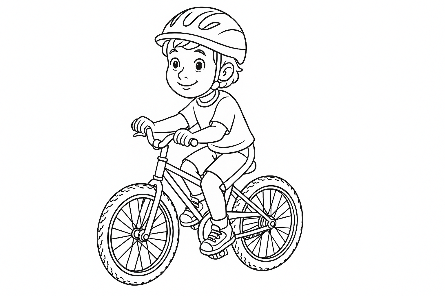 Niño en bicicleta al aire libre