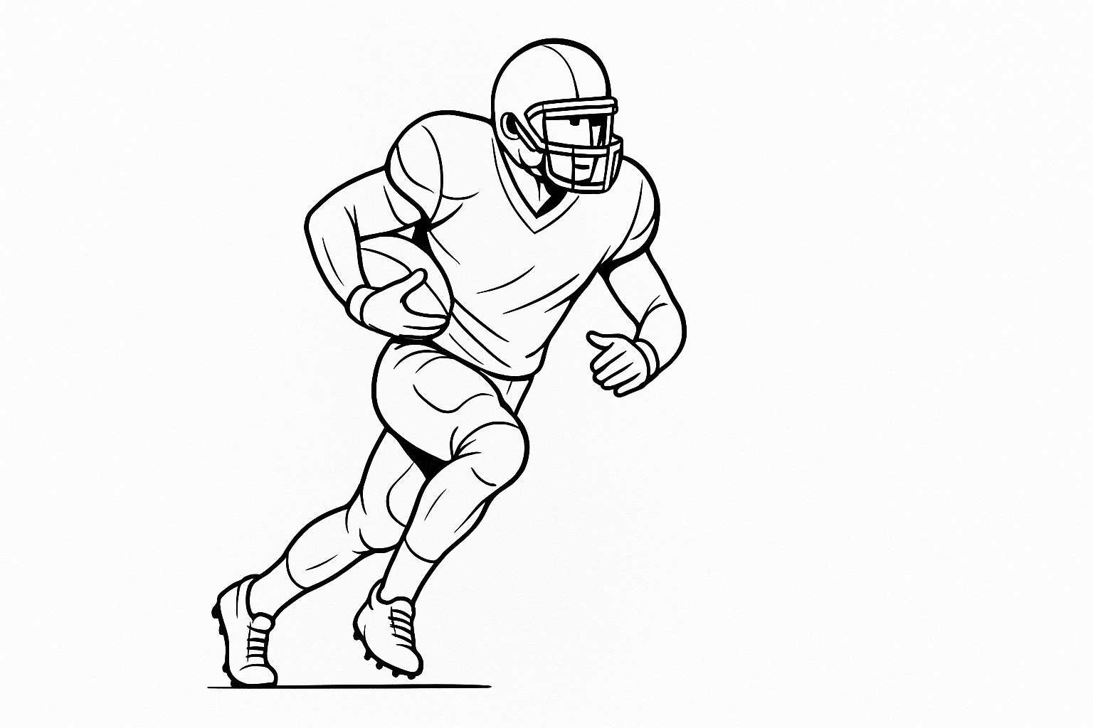 Para colorear: jugador de fútbol americano – PDF gratis