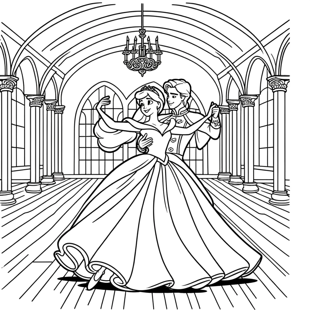 Pareja de baile encantadora en el salón de baile - Descubre la magia