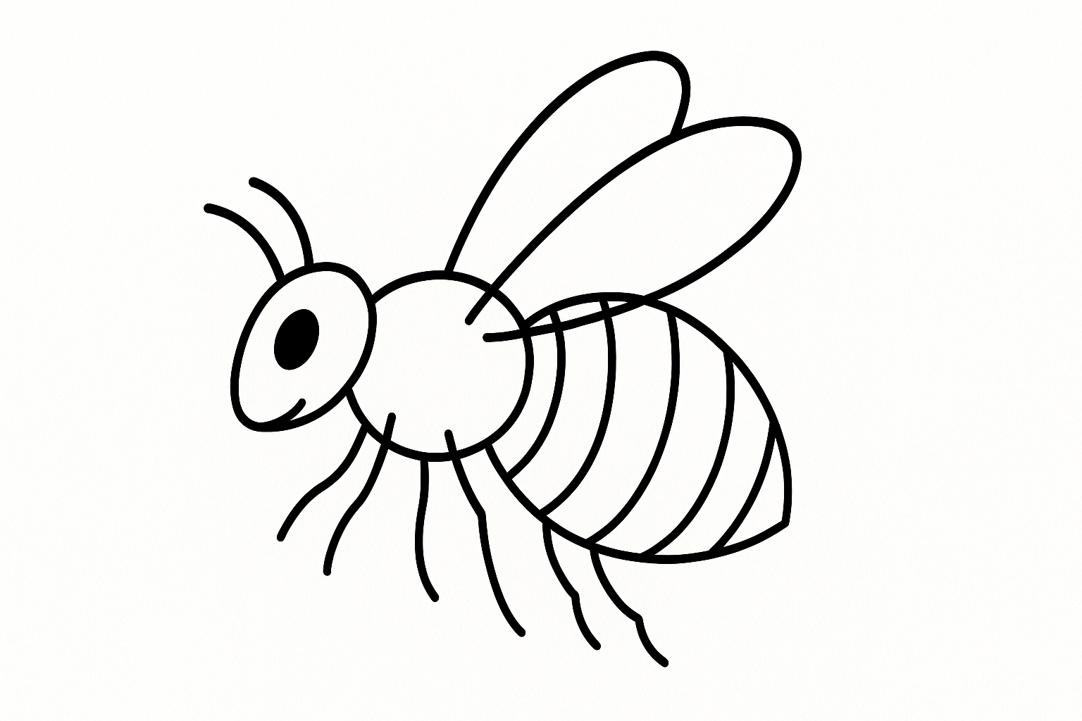 Página para colorear abeja – plantilla gratis para imprimir