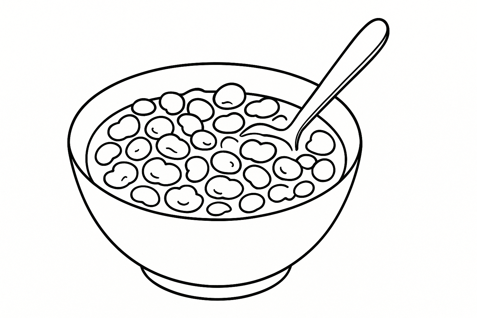 Página para colorear Cornflakes para descargar – Plantilla para niños