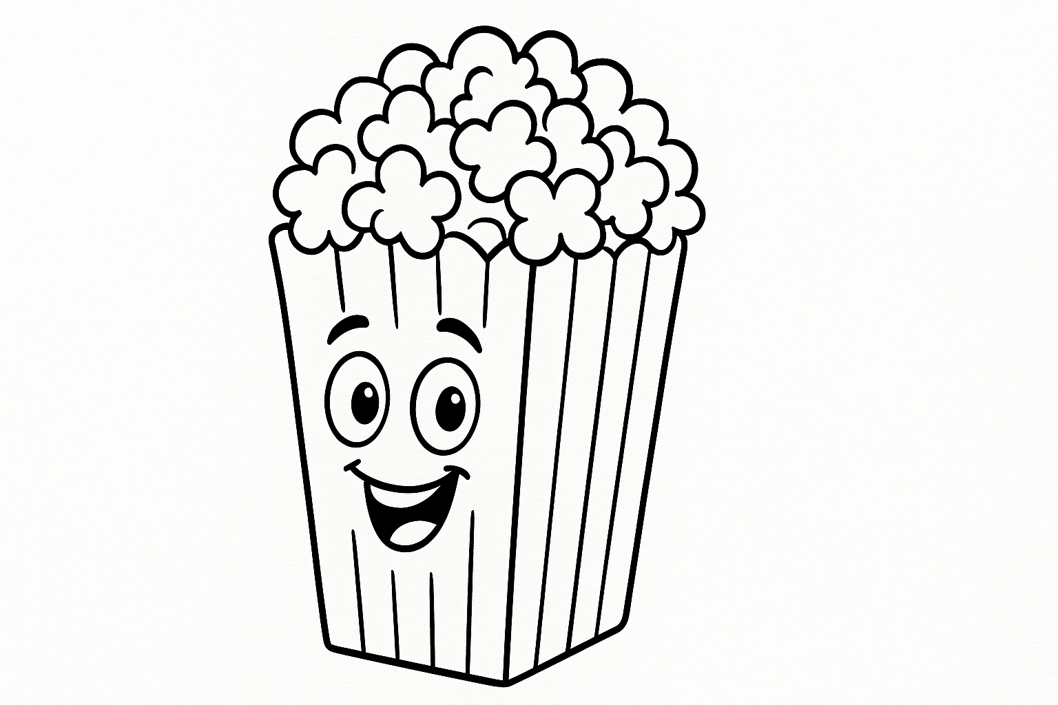 Página para colorear de palomitas – gratis para niños