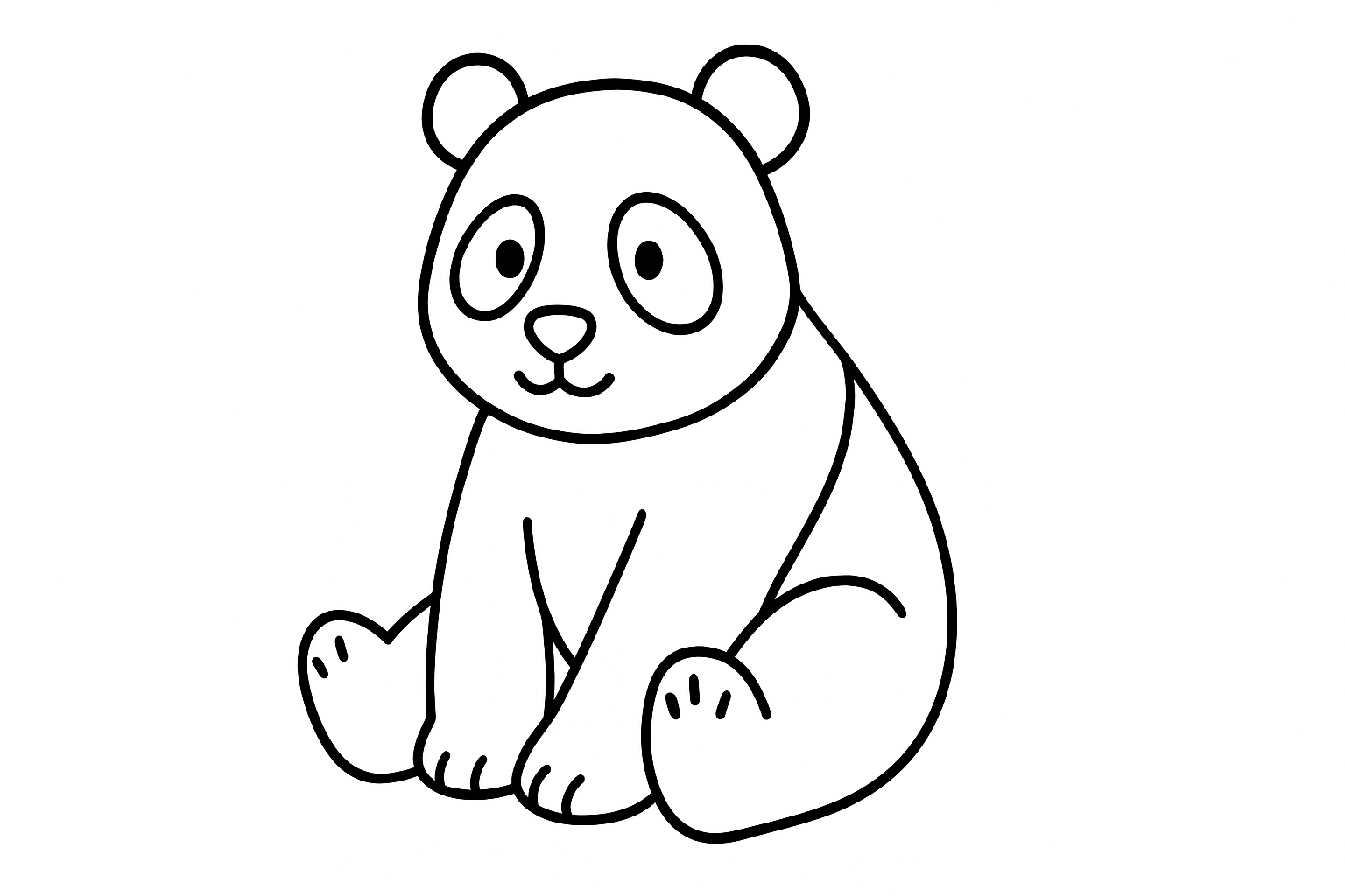 Página para colorear de panda: motivo sencillo para niños
