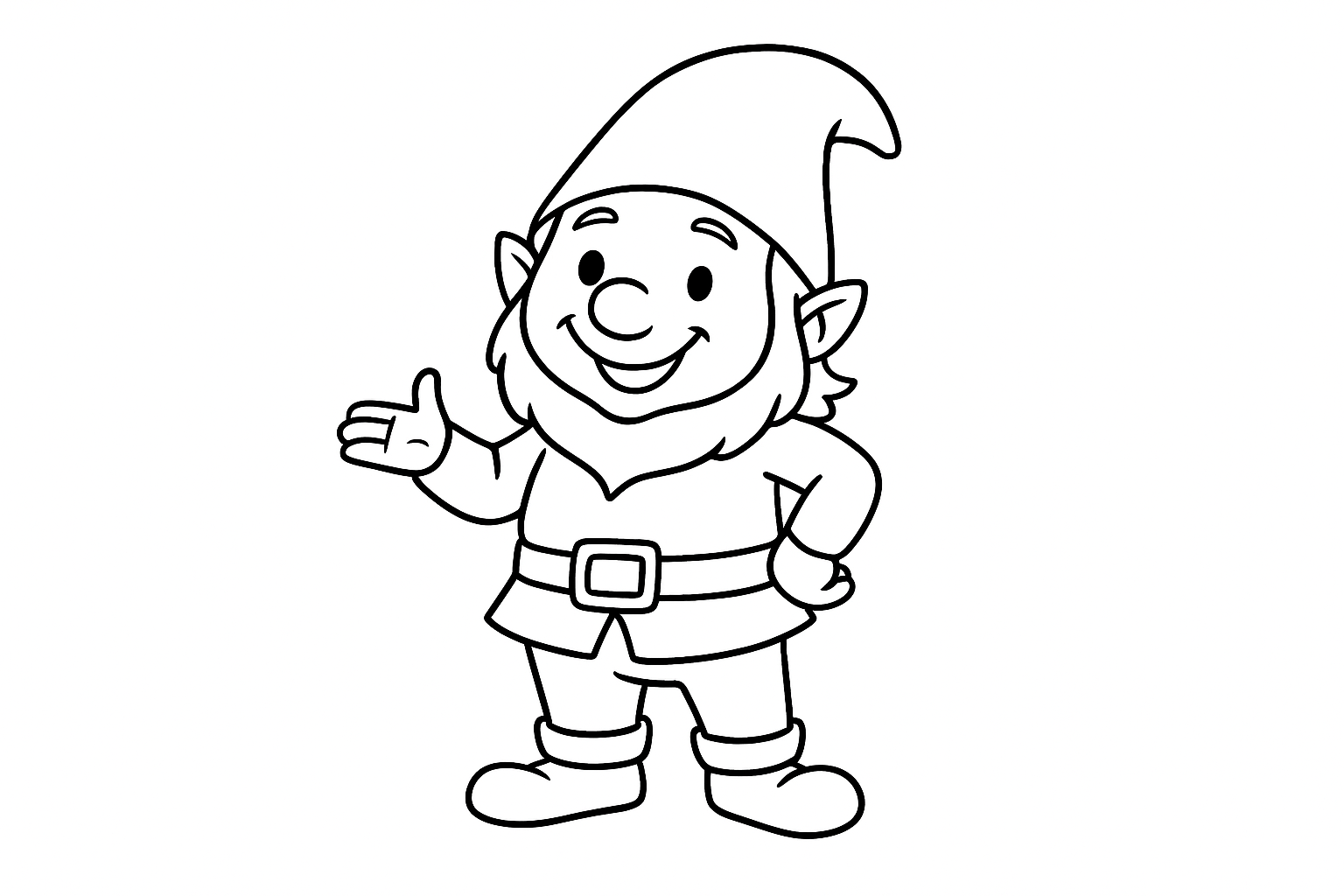 Página para Colorear Duende de Cuento – Plantilla gratuita