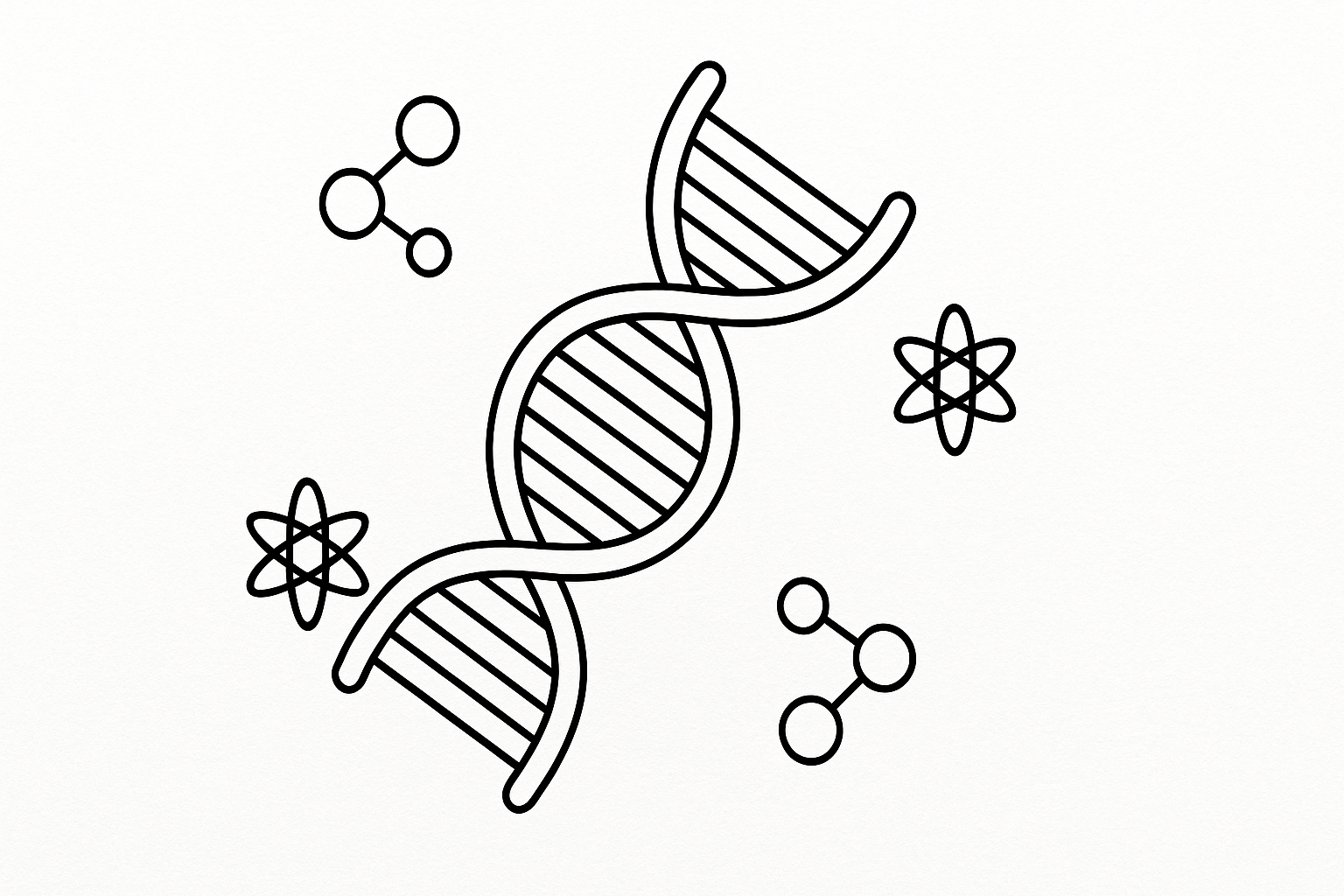 Página para colorear gratuita Hebra de ADN – Plantilla para imprimir