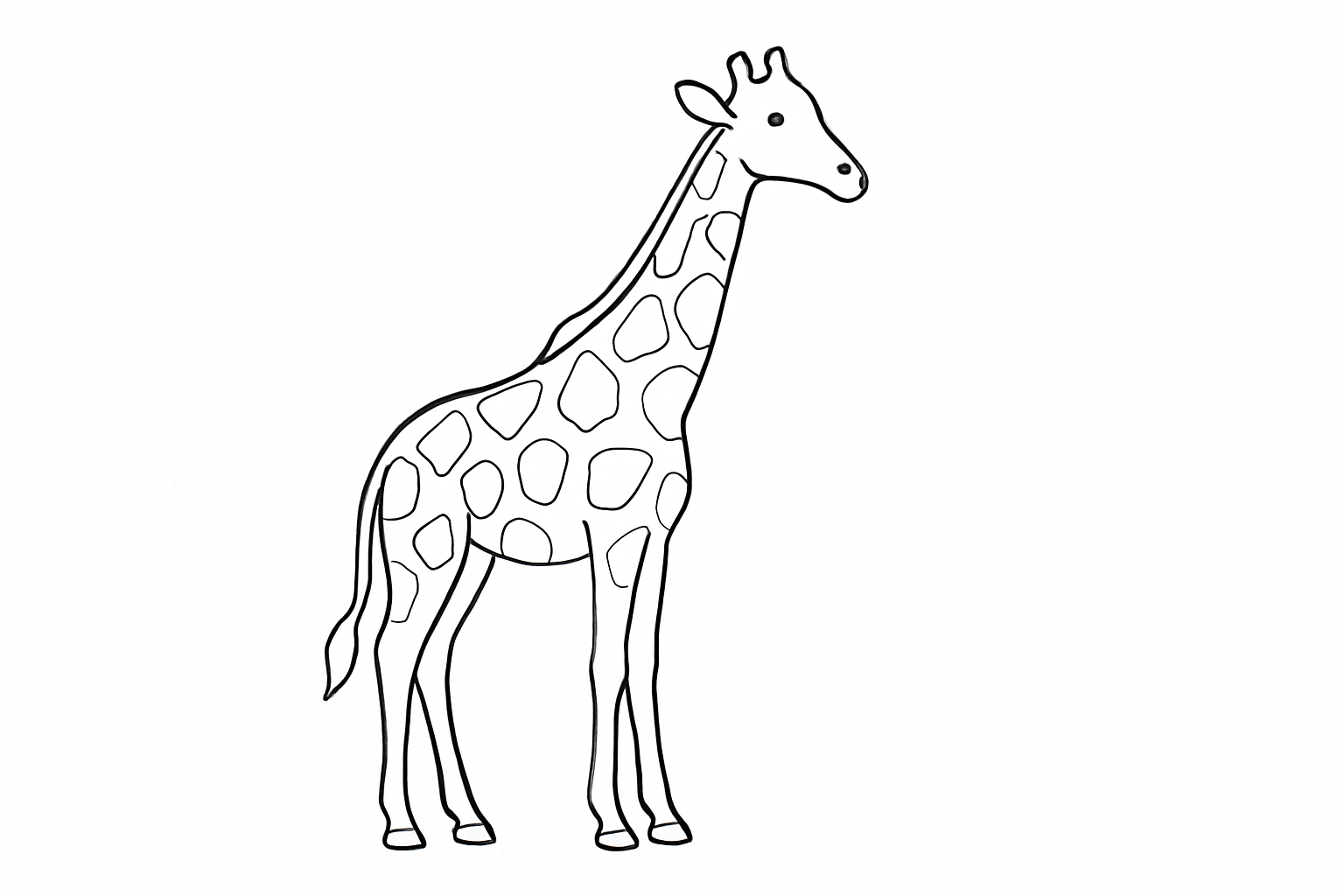 Página para colorear jirafa – PDF gratis para imprimir
