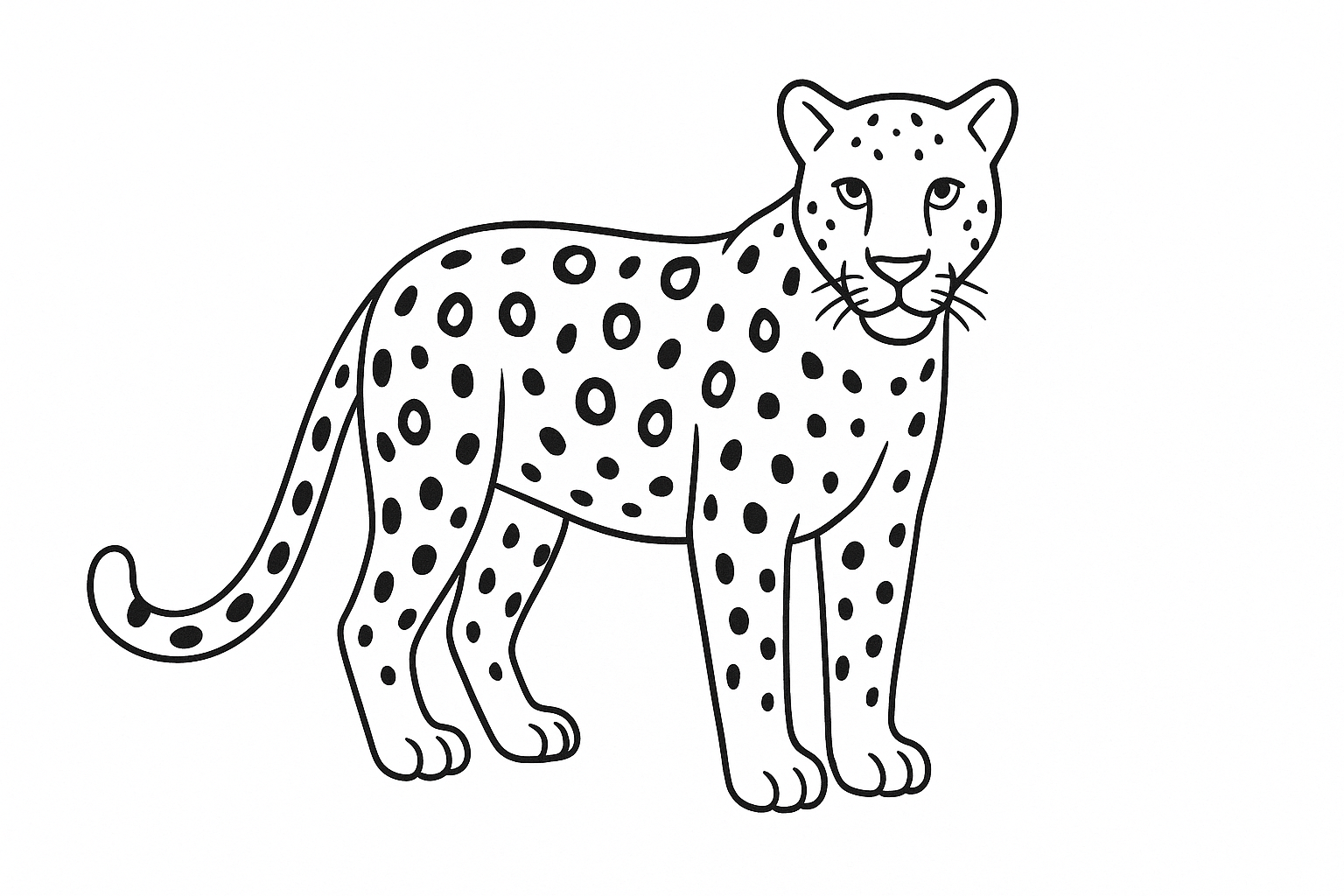 Página para colorear leopardo – descarga gratuita, imprimir