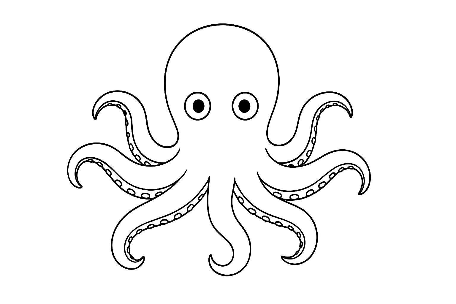 Página para Colorear Pulpo – PDF gratuito para descargar