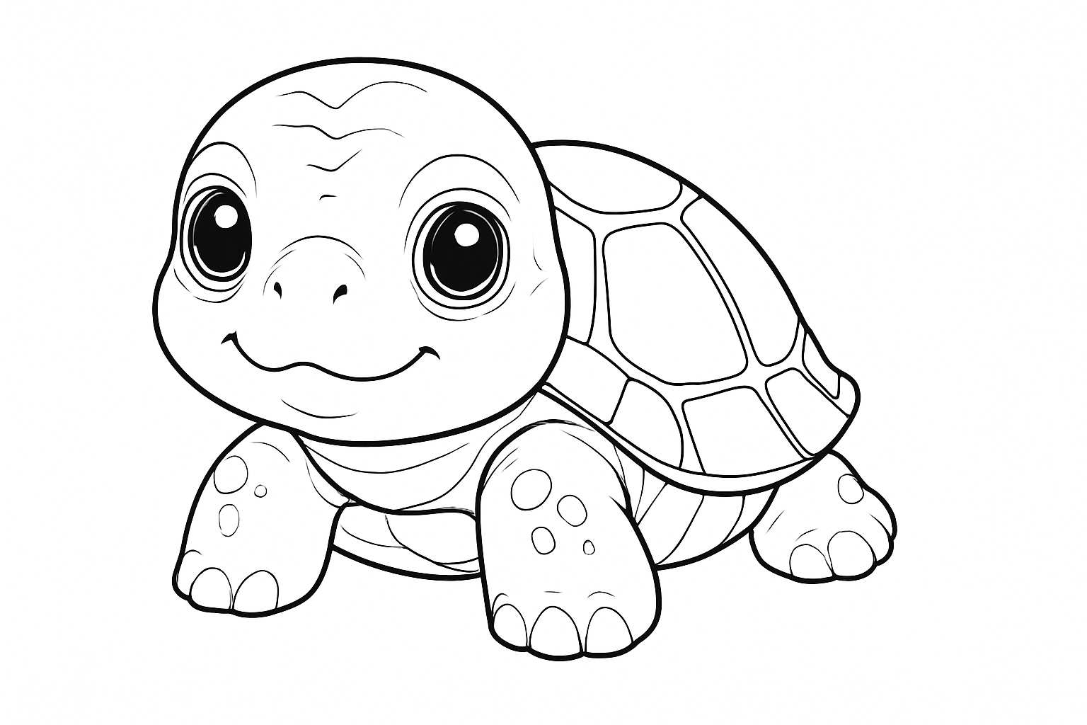 Página para colorear tortuga bebé – descarga gratuita