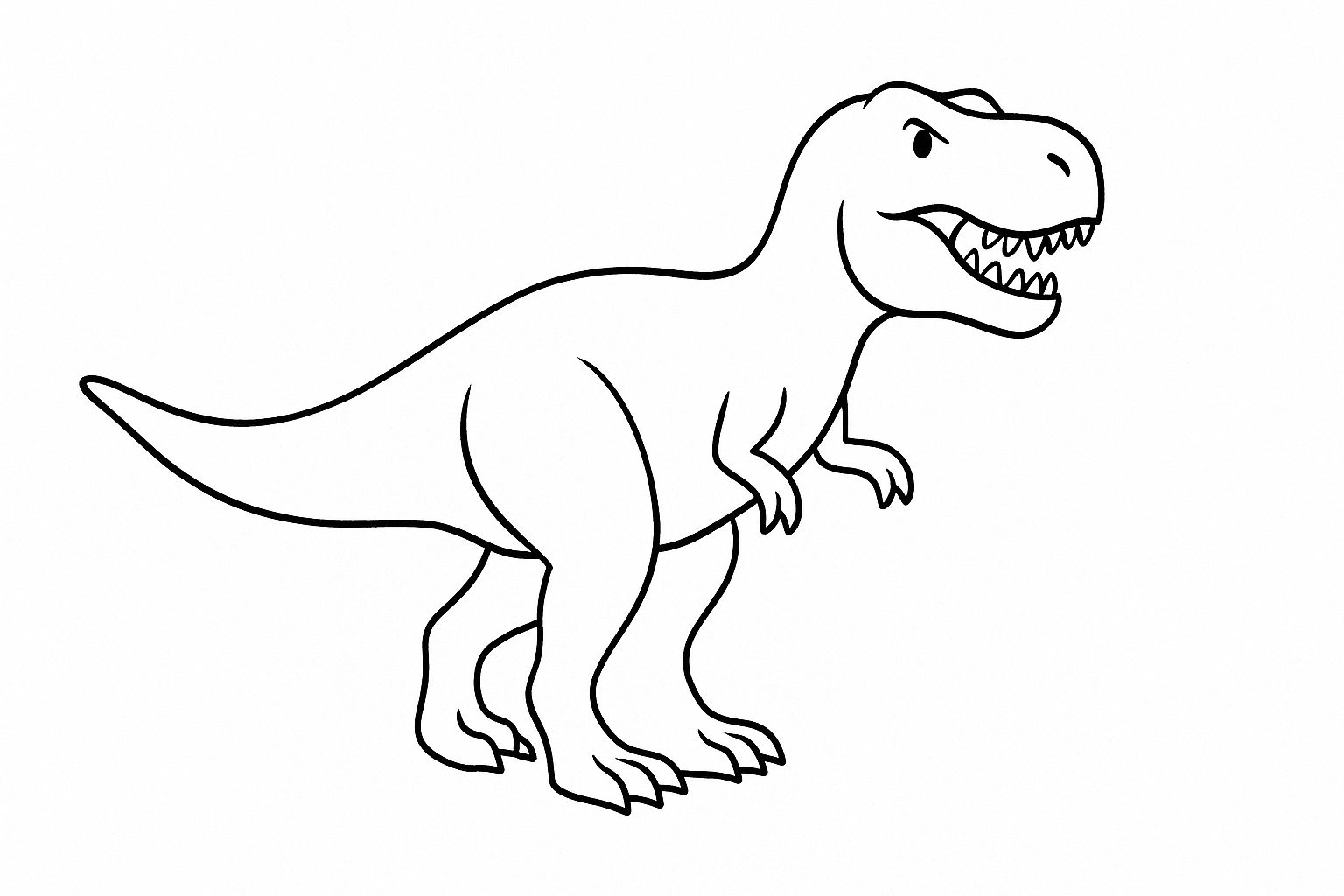 Página para colorear Tyrannosaurus rex – PDF gratuito