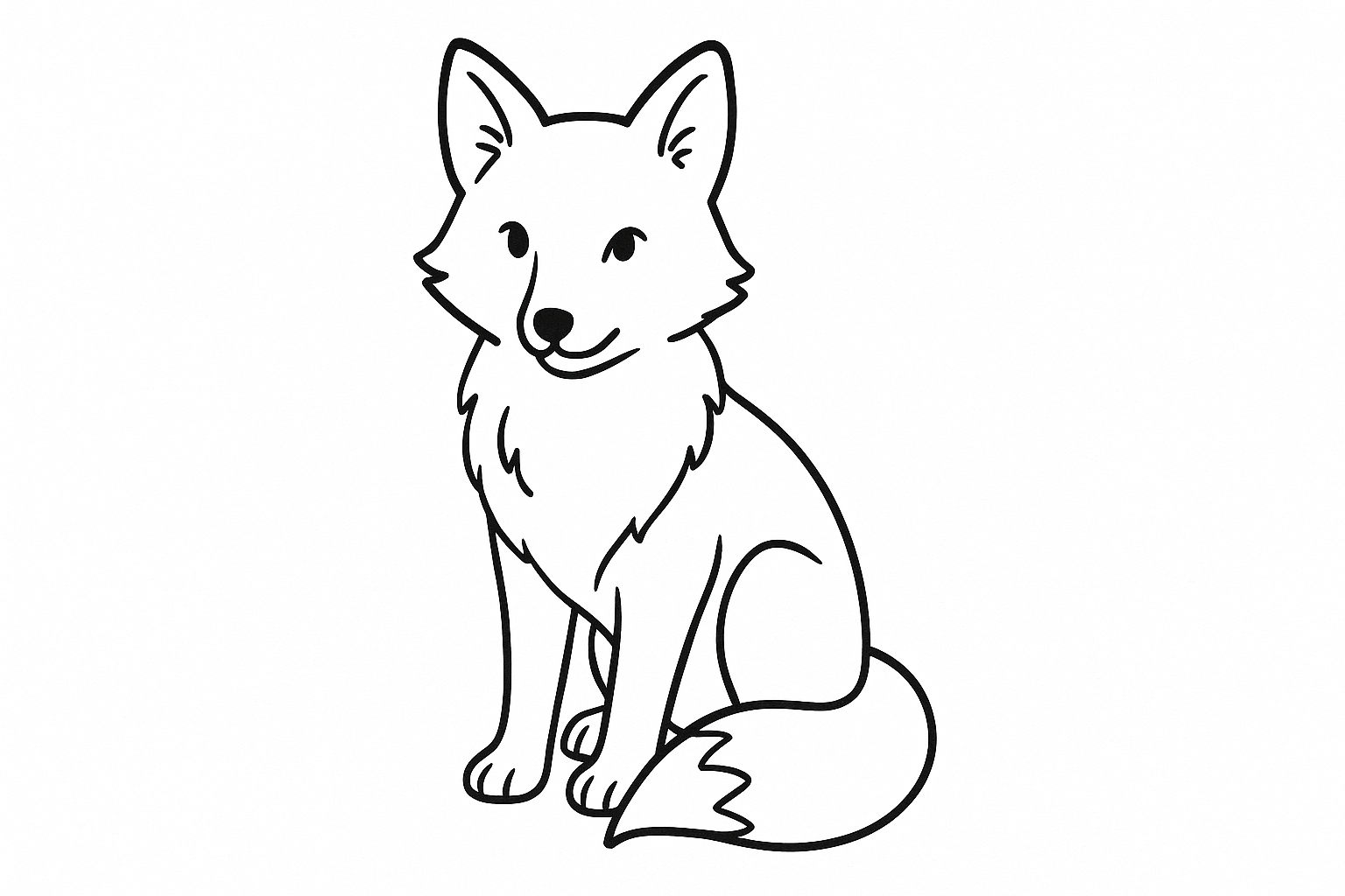 Página para colorear zorro – PDF A4 gratis para imprimir