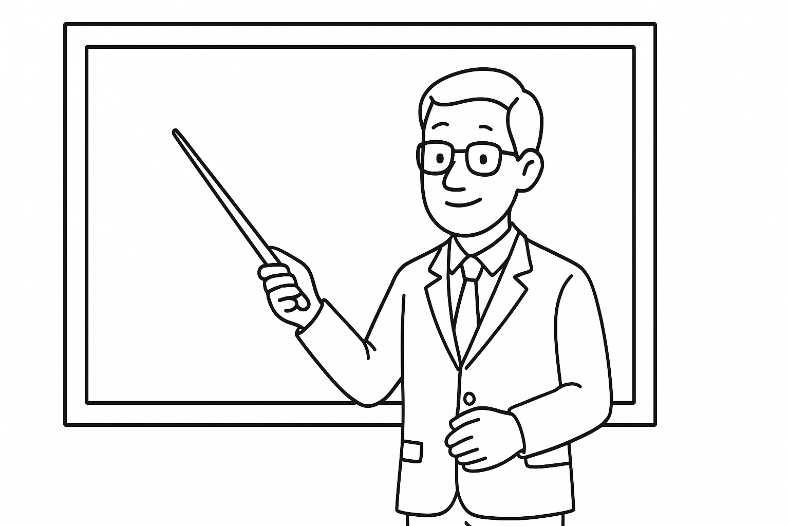 Profesor con Puntero en Clase