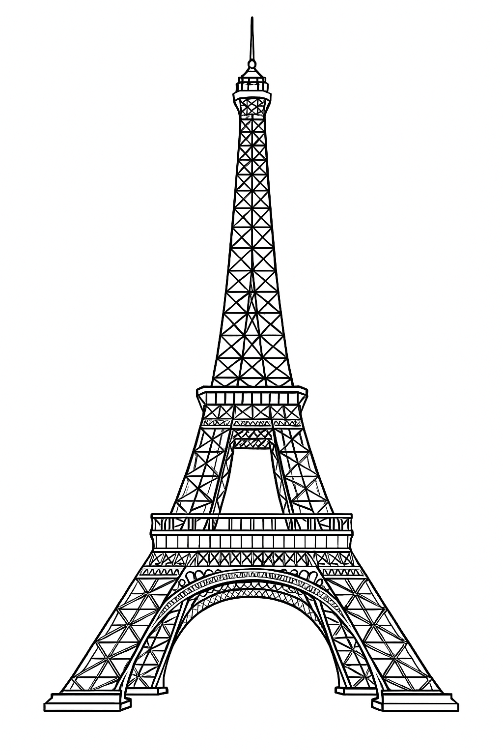 Torre Eiffel para imprimir para niños