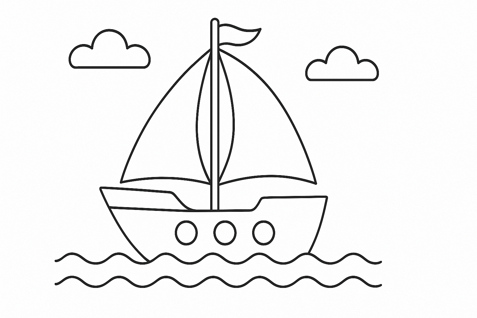 Velero sencillo para niños pequeños