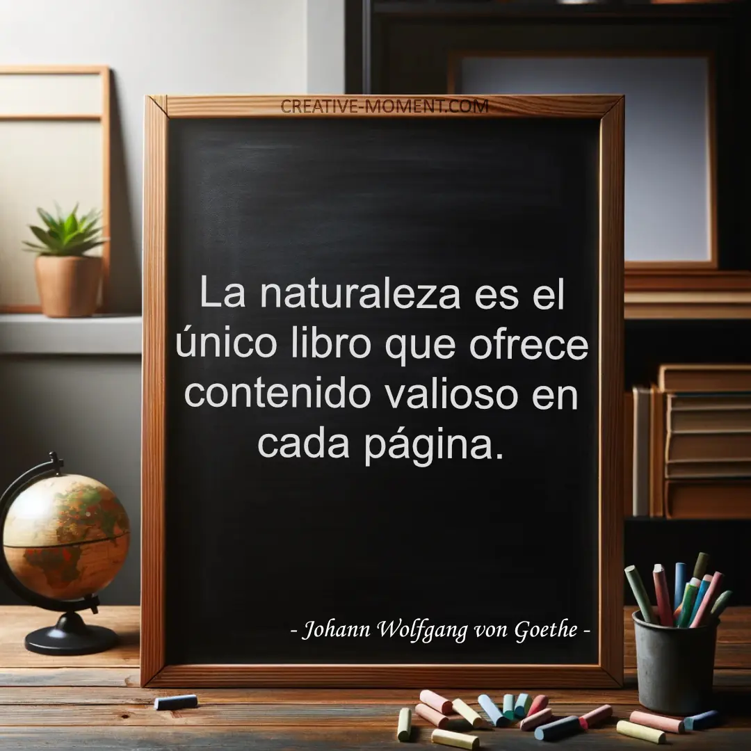 La naturaleza es el único libro que ofrece contenido valioso en cada página