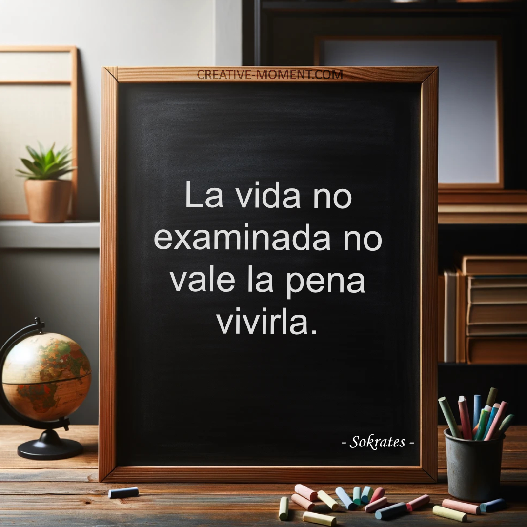 La vida no examinada no vale la pena vivirla