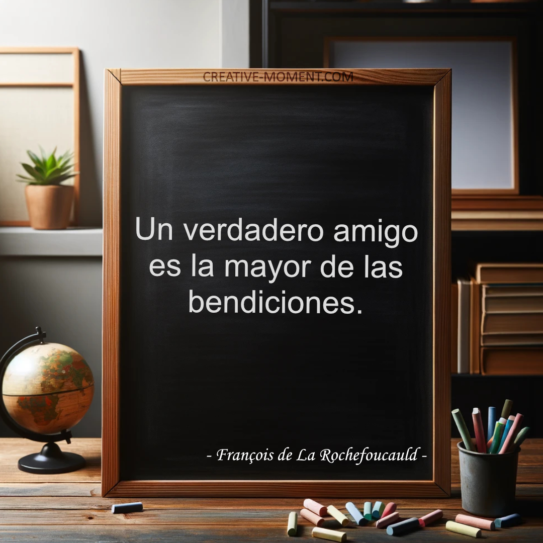 Un verdadero amigo es la mayor de las bendiciones