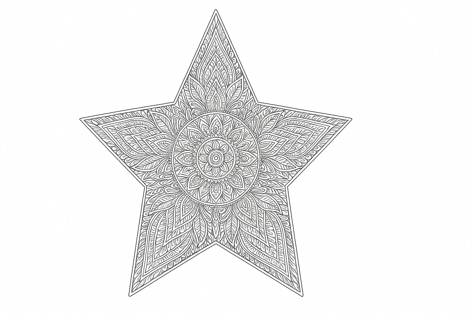 Estrella detallada para colorear