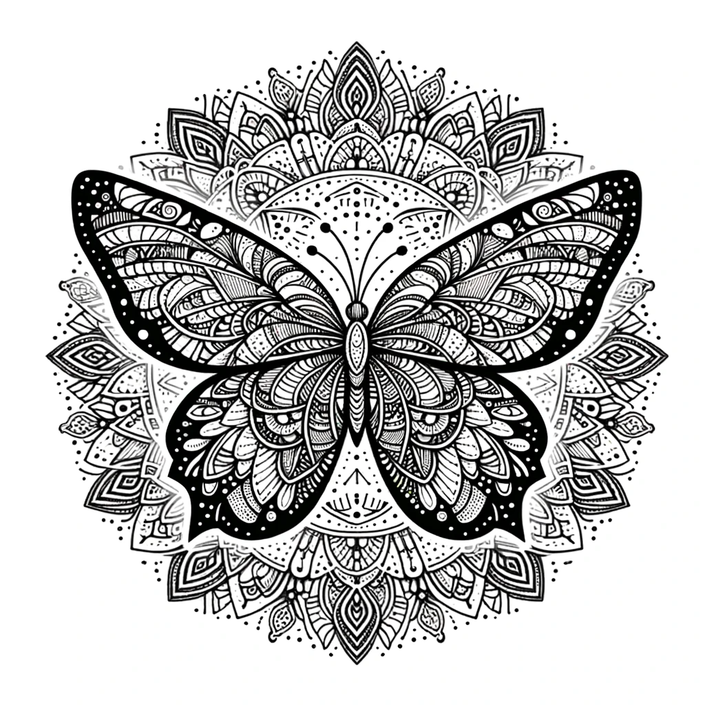 Mariposa detallada para imprimir
