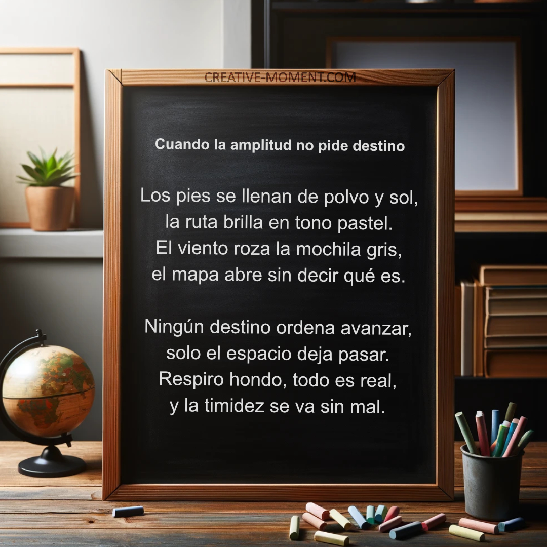 Libertad a través del viaje – Poema « Cuando la amplitud no pide destino »