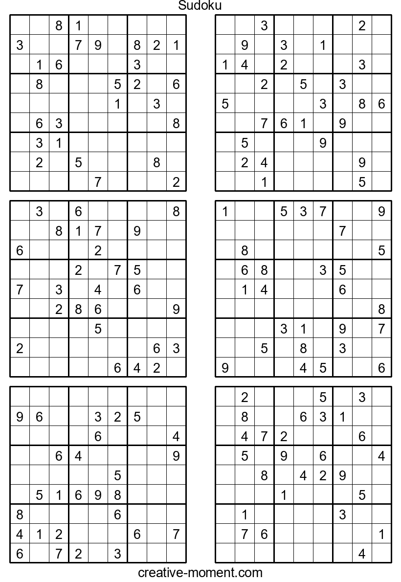 La prueba definitiva de Sudoku: Imprime gratis puzzles muy difíciles