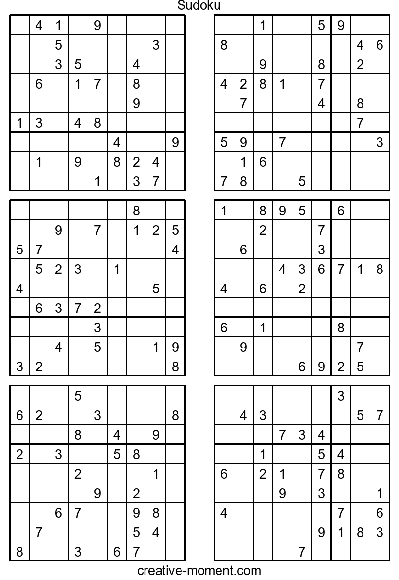 Los enigmas Sudoku más difíciles: Gratis para imprimir para expertos