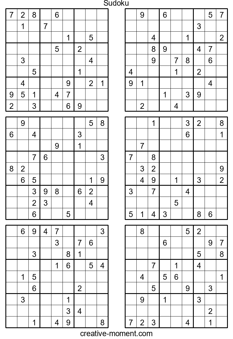 Los niveles más difíciles en Sudoku: Imprime gratis y prueba tus habilidades