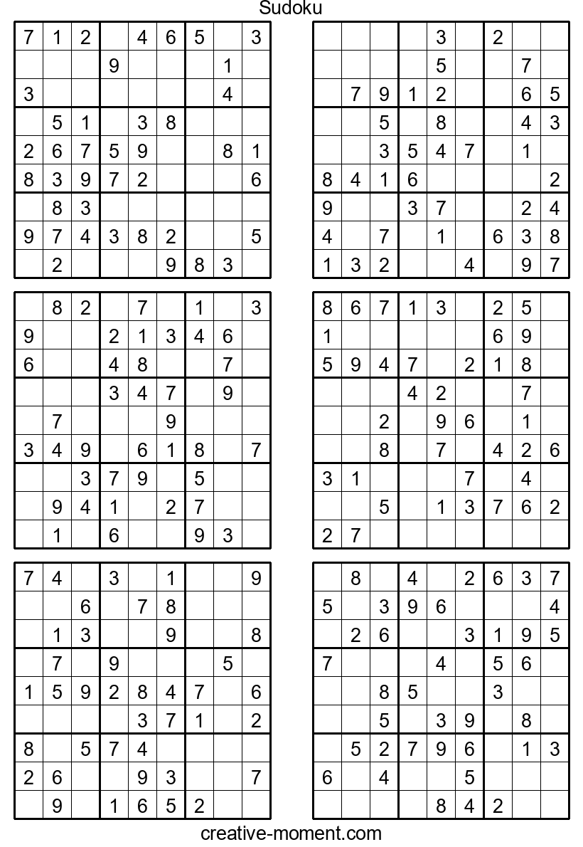 Relájate con Sudoku Fáciles: Puzzles Gratuitos para Imprimir