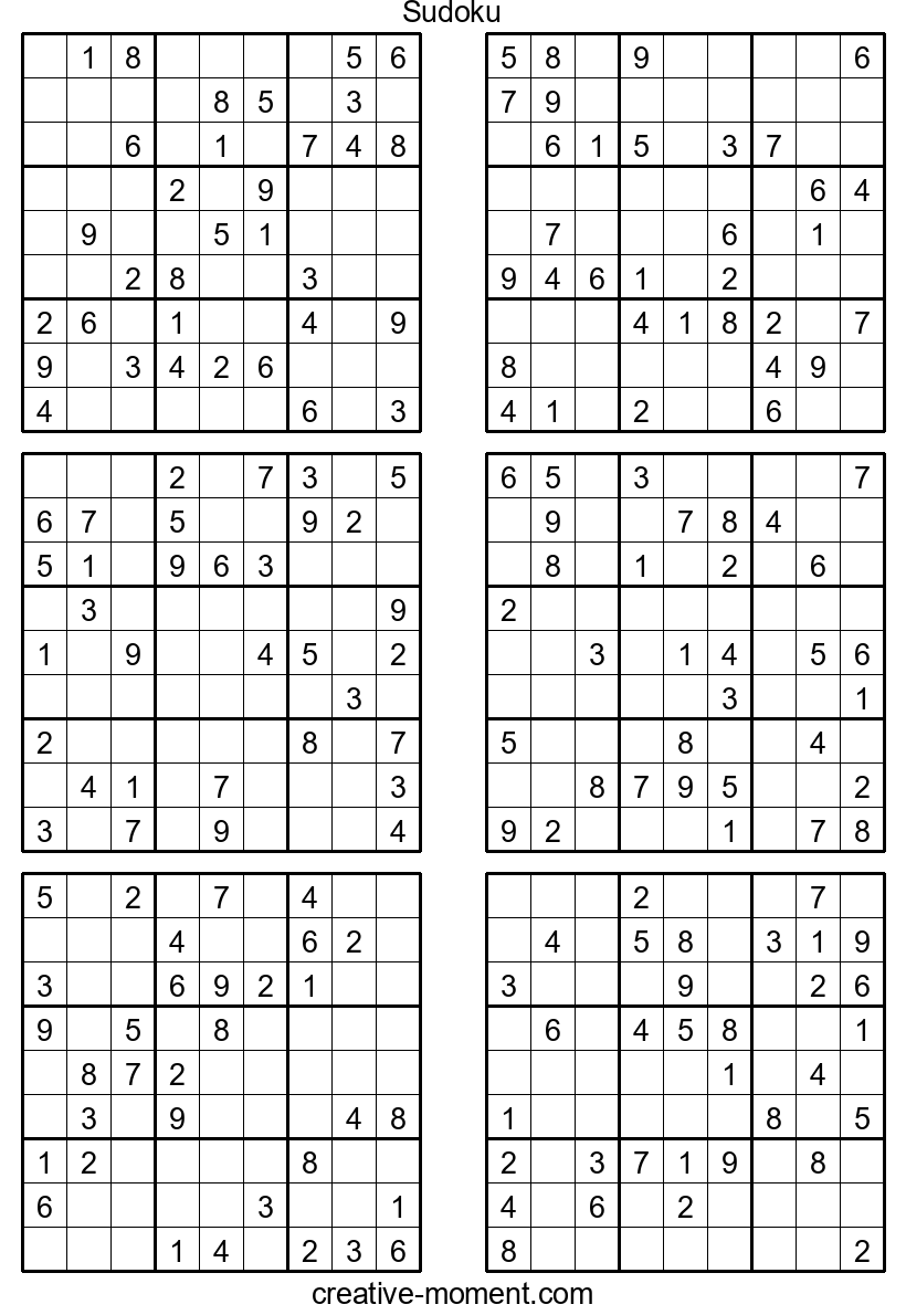 Sudoku de nivel medio: Juega gratis, imprime PDFs y domina