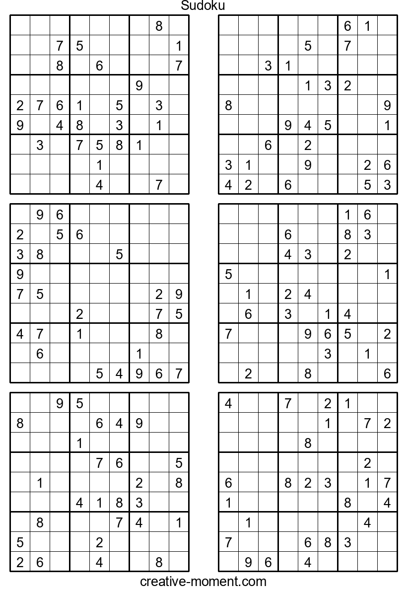 Sudoku difíciles en línea: Perfecto para los rompecabezas experimentados – Imprime gratis