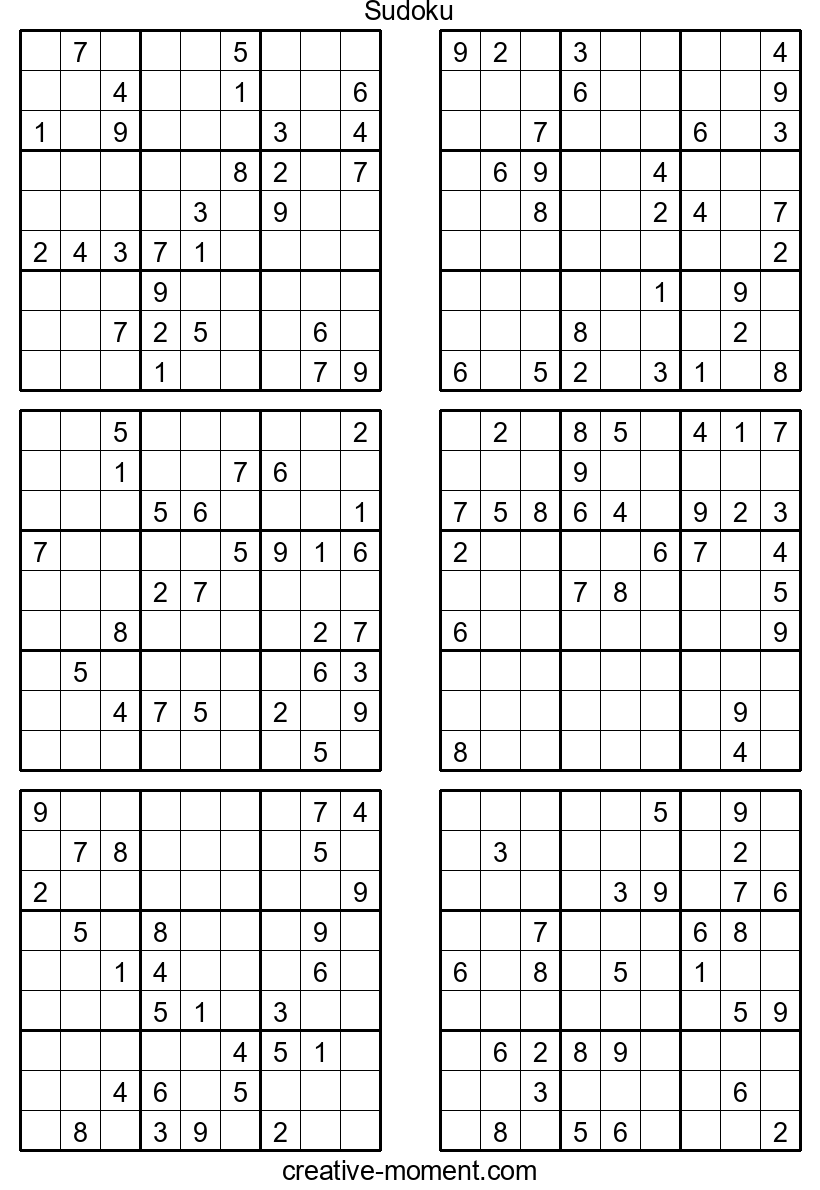 Tu desafío Sudoku definitivo: Imprime gratis puzzles muy difíciles