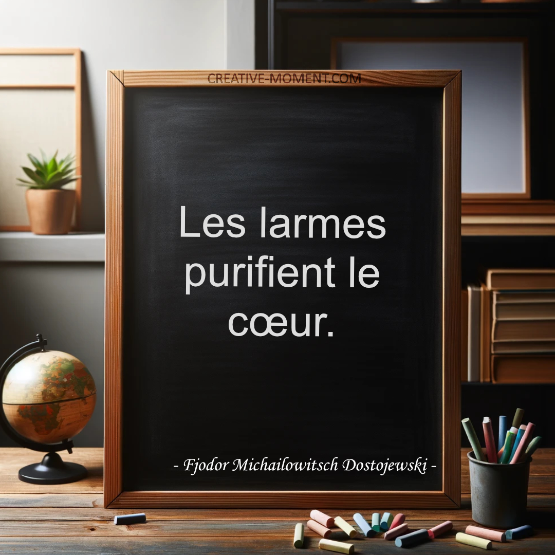 Les larmes purifient le cœur