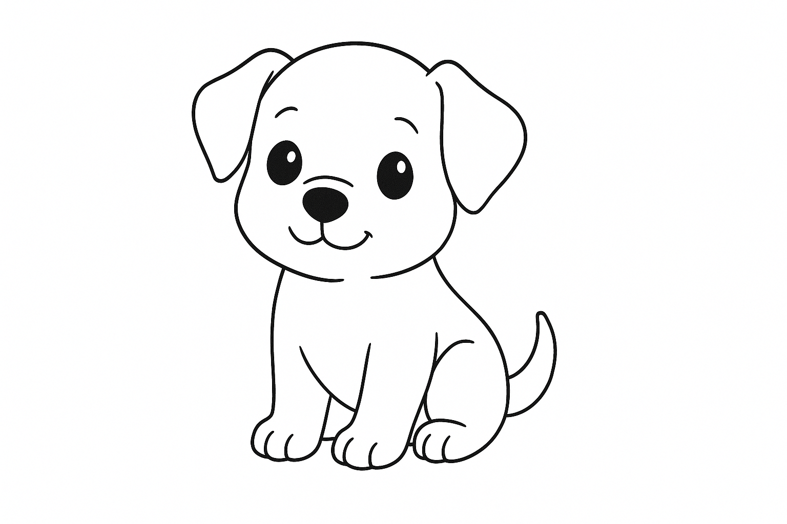 Adorable chiot à imprimer