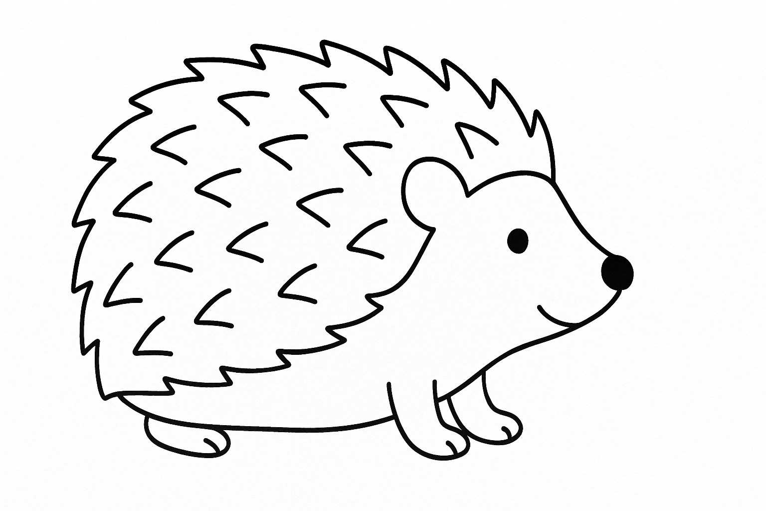 Coloriage Hérisson pour enfants : Modèle A4 gratuit
