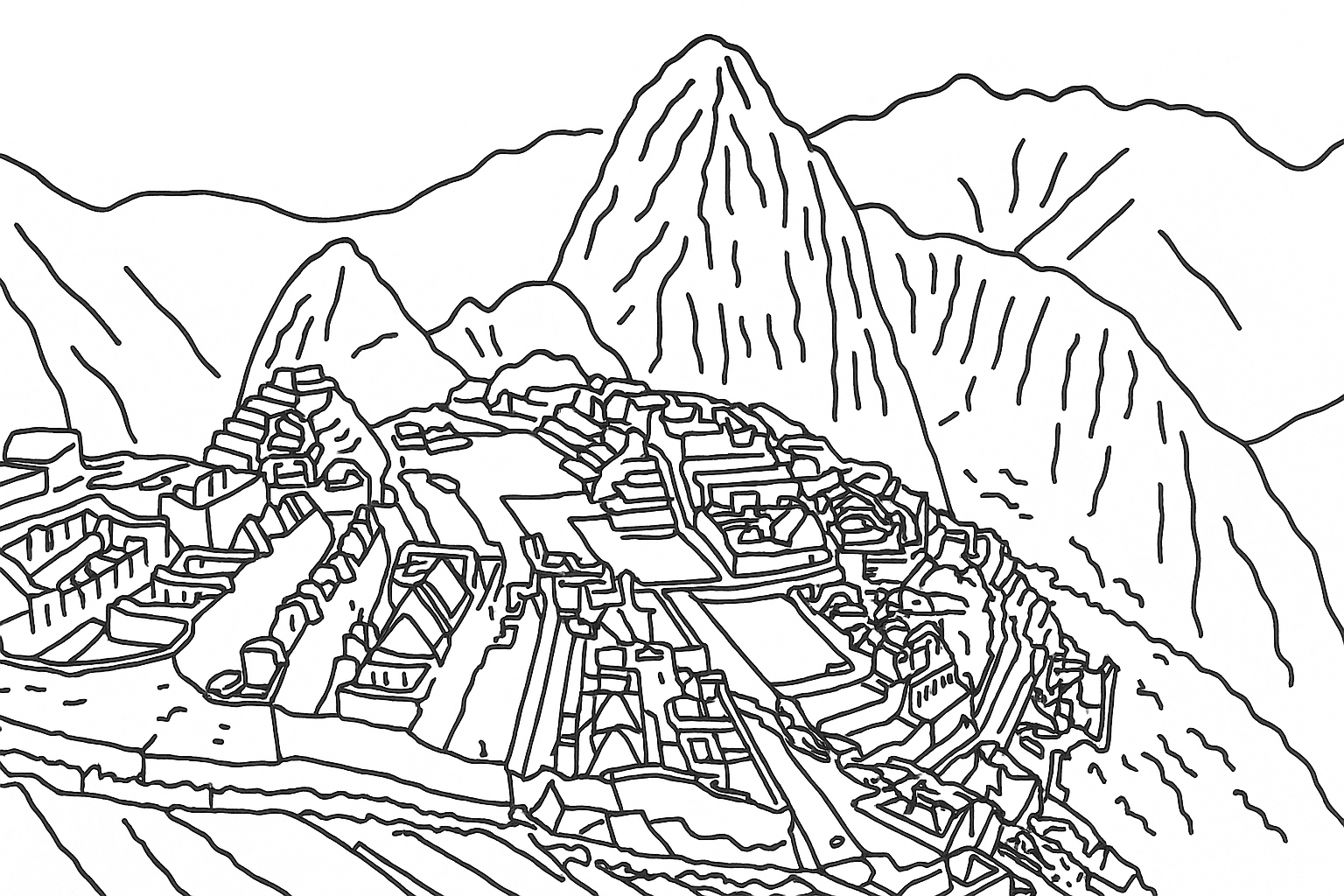 Machu Picchu – Simple pour enfants