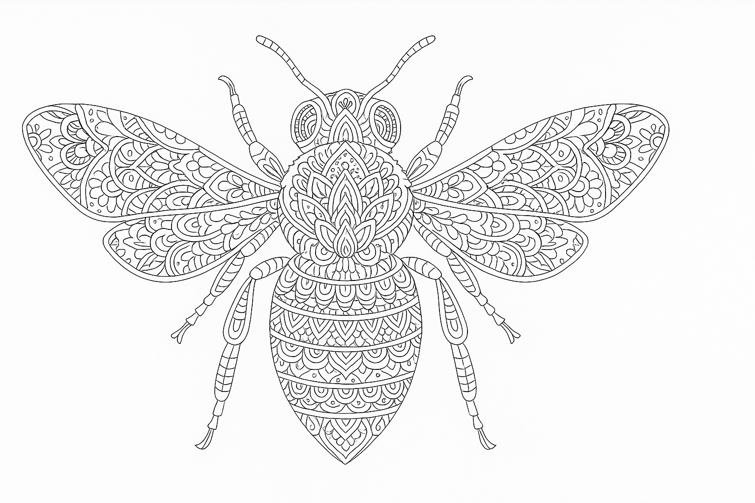 Abeille comme coloriage créatif
