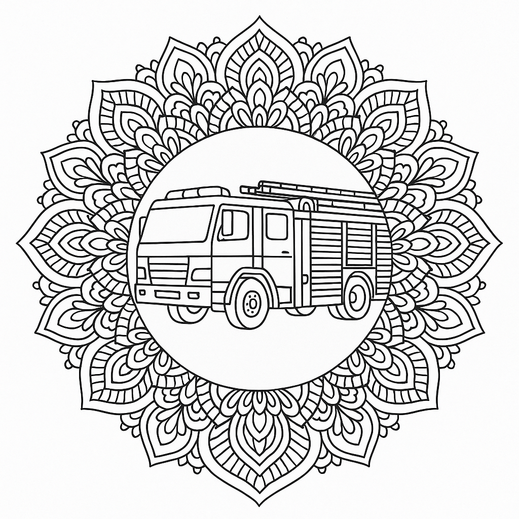 Camion de pompiers à imprimer
