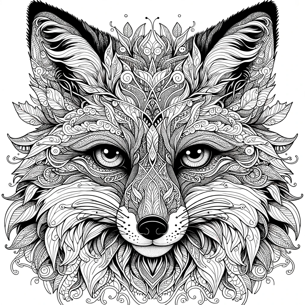 Renard détaillé pour adultes