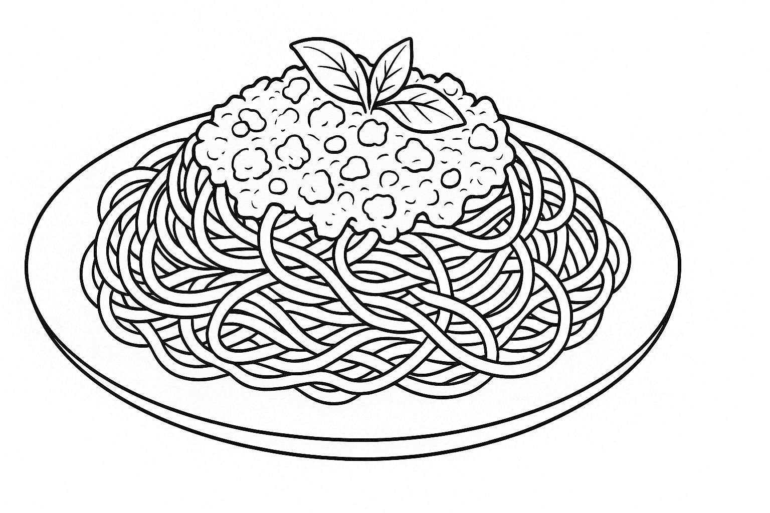 Spaghetti alla bolognese in un piatto